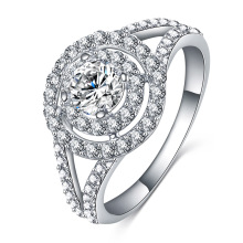 Round Zircon Ring Bague Femme Bijoux (CRI0280-B)